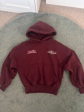 Burgundy cold culture hoodie